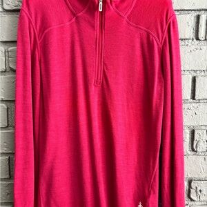Bright Pink Quarter-Zip Pullover
